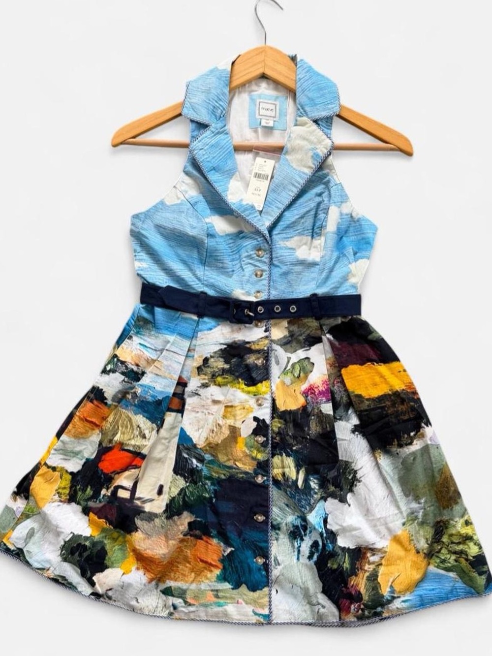 NWT ANTHROPOLOGIE Maeve Collared Fit & Flare Mini Dress - Picture 3 of 9